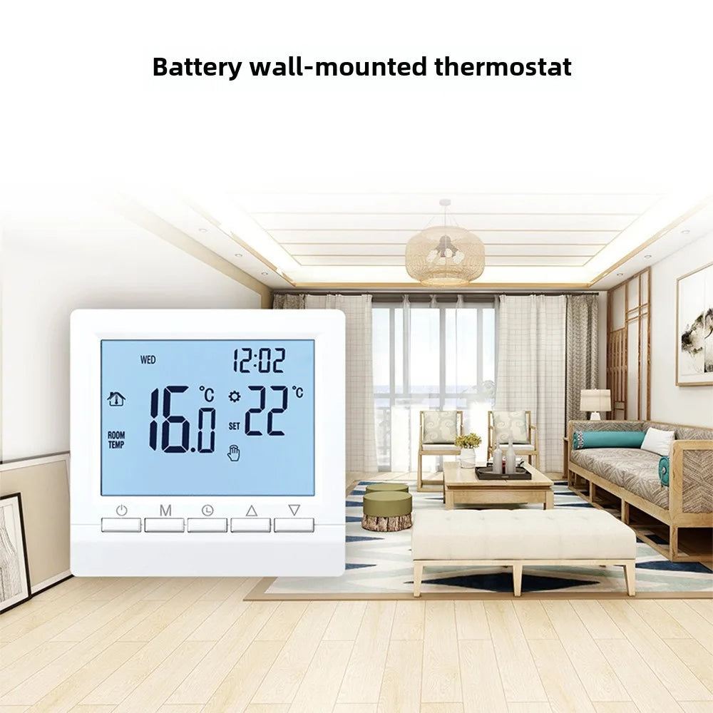 Programmable Temperature Controller Room Thermostat Digital LCD Display Touch Screen Controller Floor Heating Gas Boiler Quake