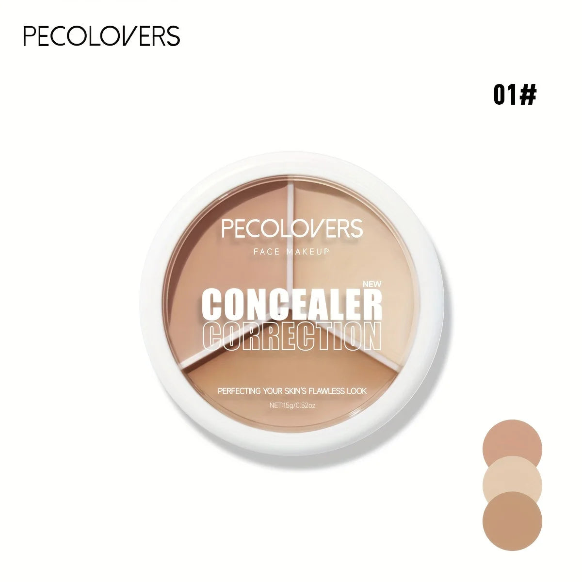 1pc Concealer Palette Cream Waterproof Long Lasting Cover Spots Acne Marks Dark Circles Moisturizing Foundation Face Makeup Quake 01