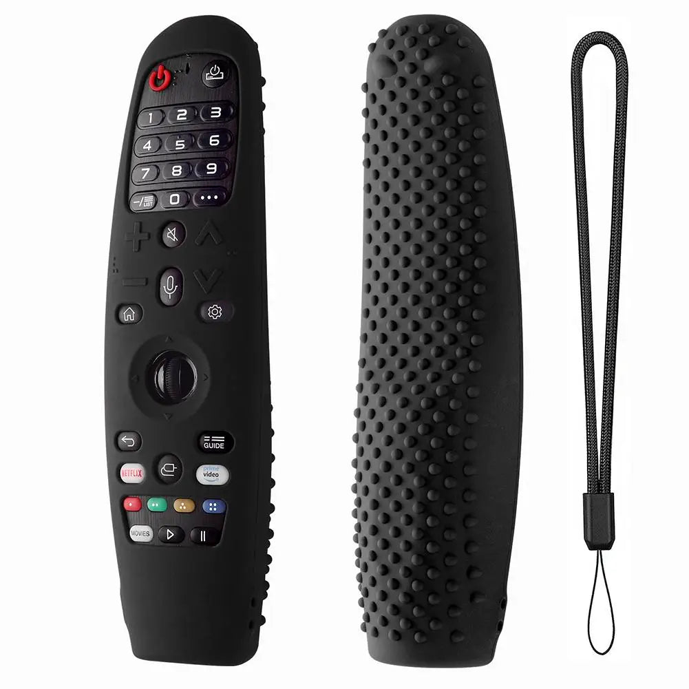 New For LG Smart TV AN-MR650A600 20GA 19BA Remote Control Case Soft Silicone Protective Cover Compatible Replacement Accessories Quake black
