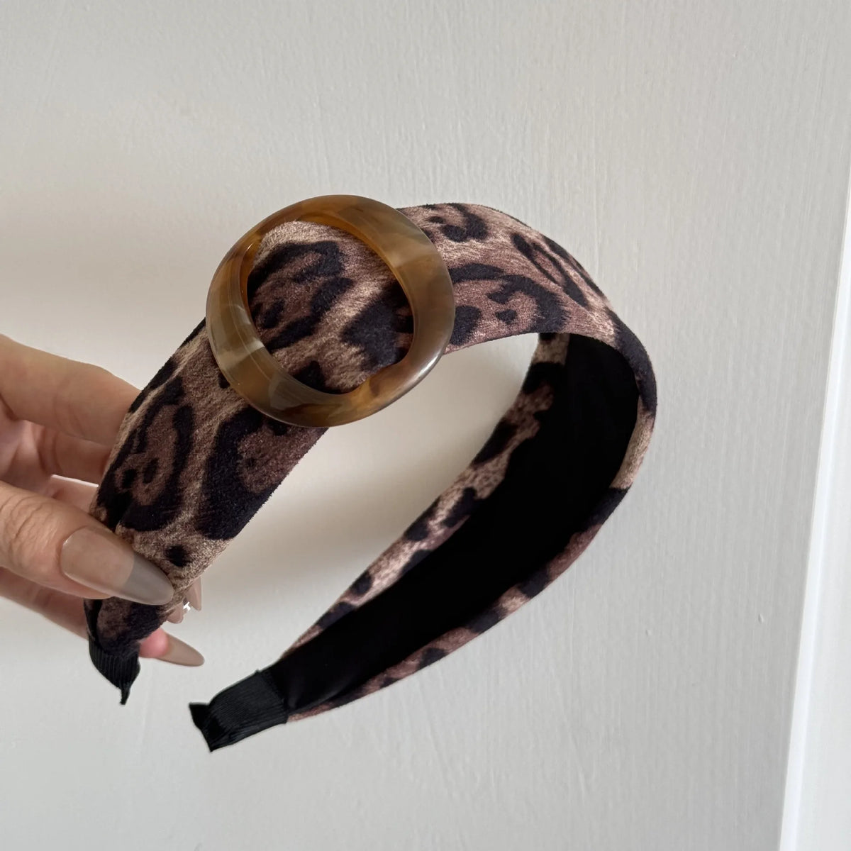 Retro Leopard Print Headbands Korean Style Fashion Personalized Versatile Headbands Women Female Party Holiday Hair Accessories Quake khaki