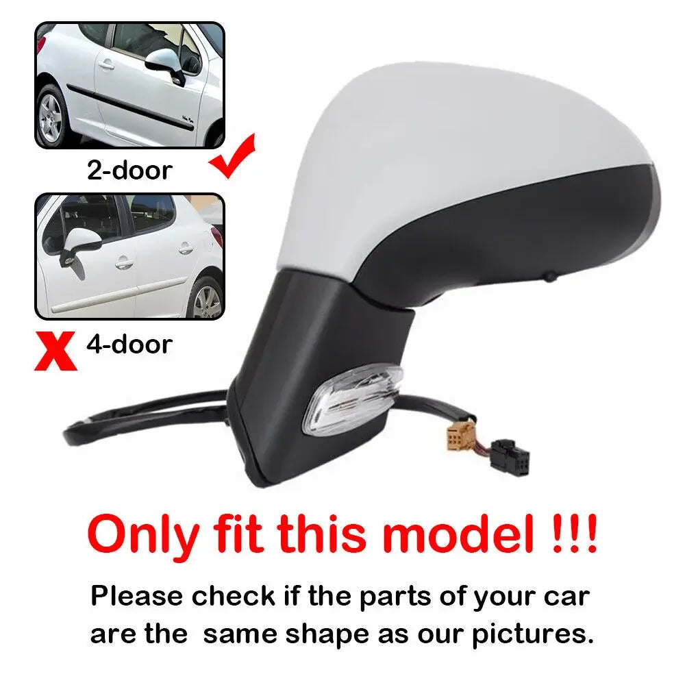 For Peugeot 207 2006-2014 308 2006-2013 Car Sticker Rearview Side Mirror Cover Wing Cap Exterior Case Trim Shell Housing Carbon Quake