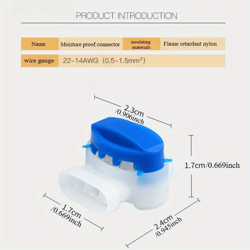 10Pcs moisture-proof connector 314 flame-retardant nylon lawn mower connector 3-wire connector for automatic lawn mower robot Quake