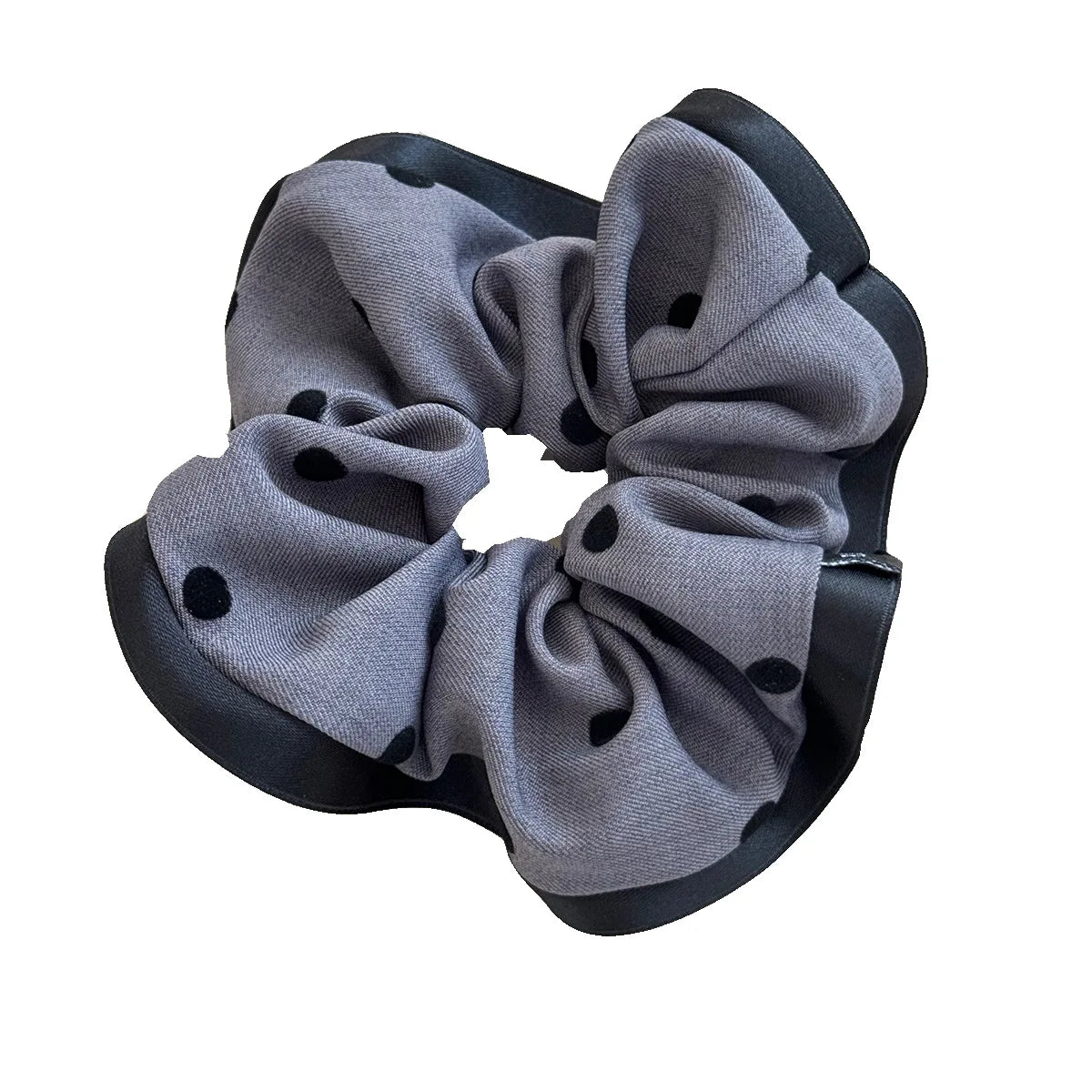 Women Scrunchies Polka Dot Elegant Ruffle Hair Ties Girls Ponytail Holder Elastic Rubber Bands Hair Style Accessories Headwear Quake