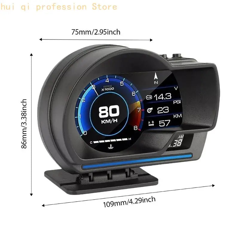 Multiple Parameters Speed RPM Display Odometer Head Up Display H8WE Quake