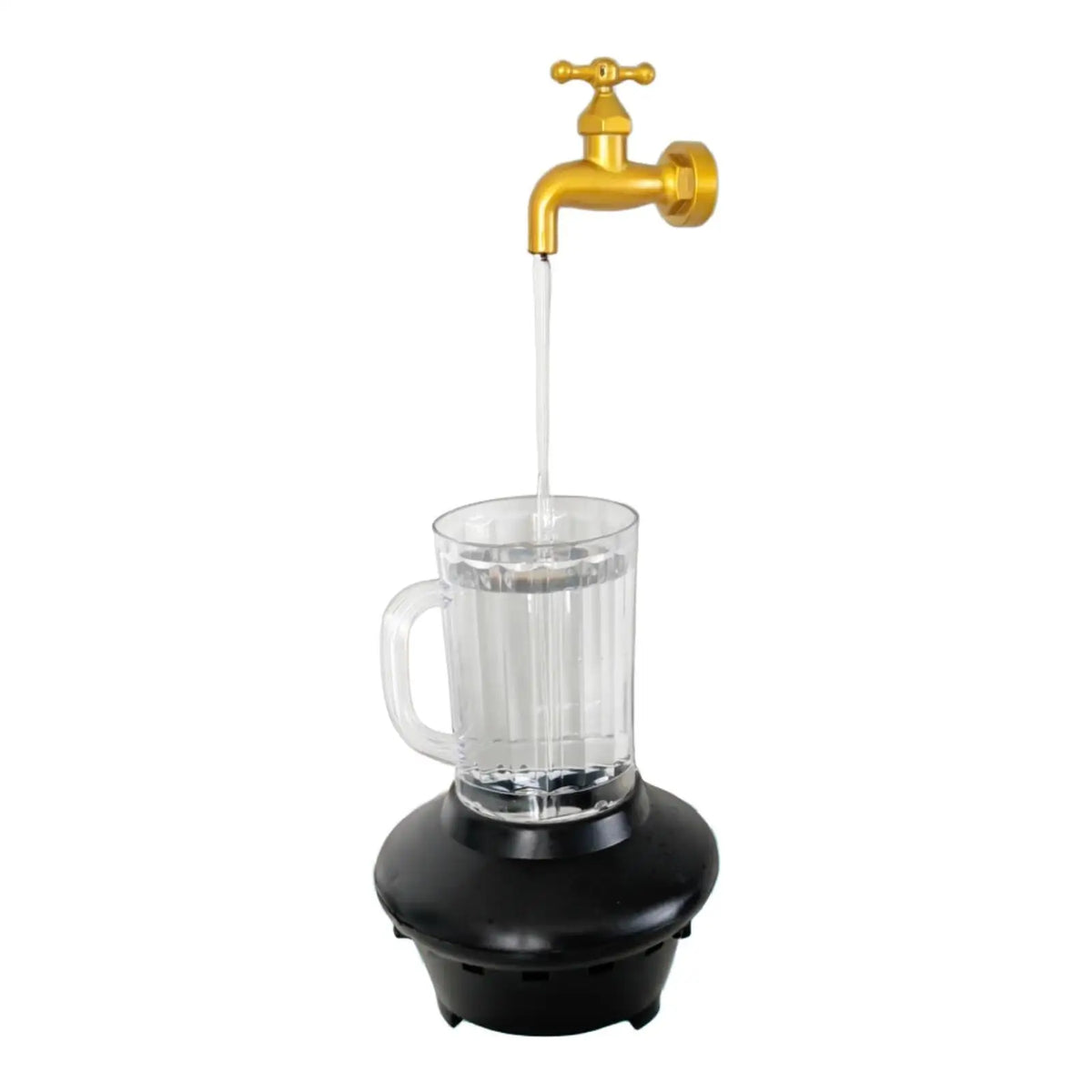 Tabletop Waterflow Decoration Waterfall Ornament Art Crafts with Colorful Light Quake Faucet Type