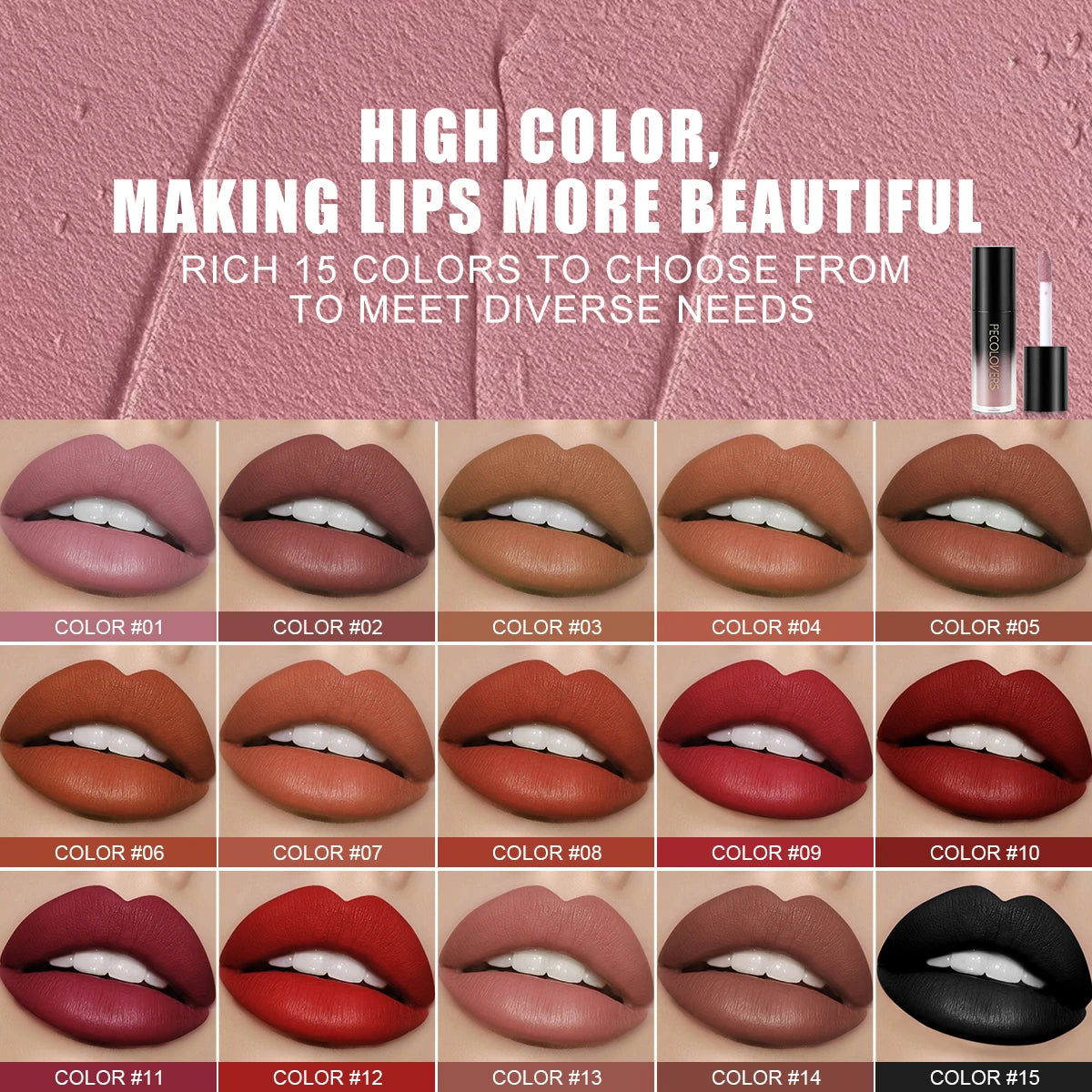Multiple Colors Matte Velvet Lip Gloss, Waterproof Long-lasting Non-stick Cup,smooth Lipstick To Apply High Color Rendering Quake