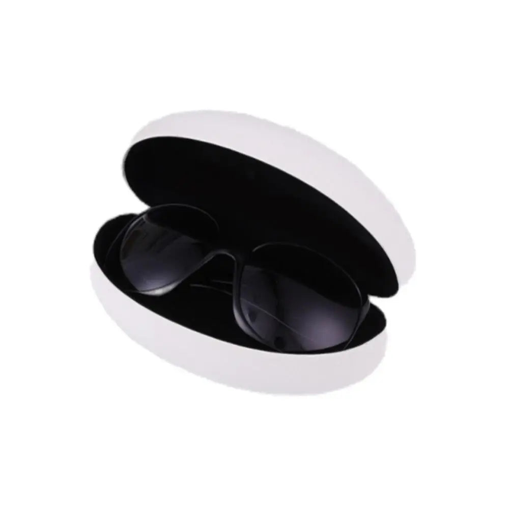 Fashion Men and Women Leather Iron Box Glasses Case Sunglasses Case Sunglasses Box Quake white