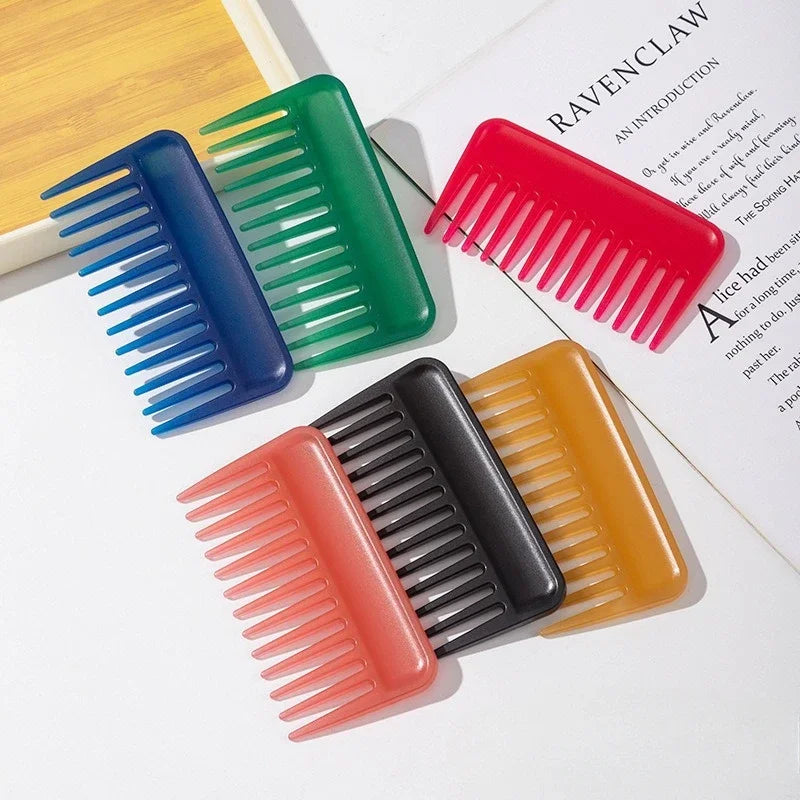 Plastic Wide Teeth Hair Combs Anti-static Massage Hair Brush Hairdressing Colorful Hairdress Salon Styling Traveling Accessories Quake