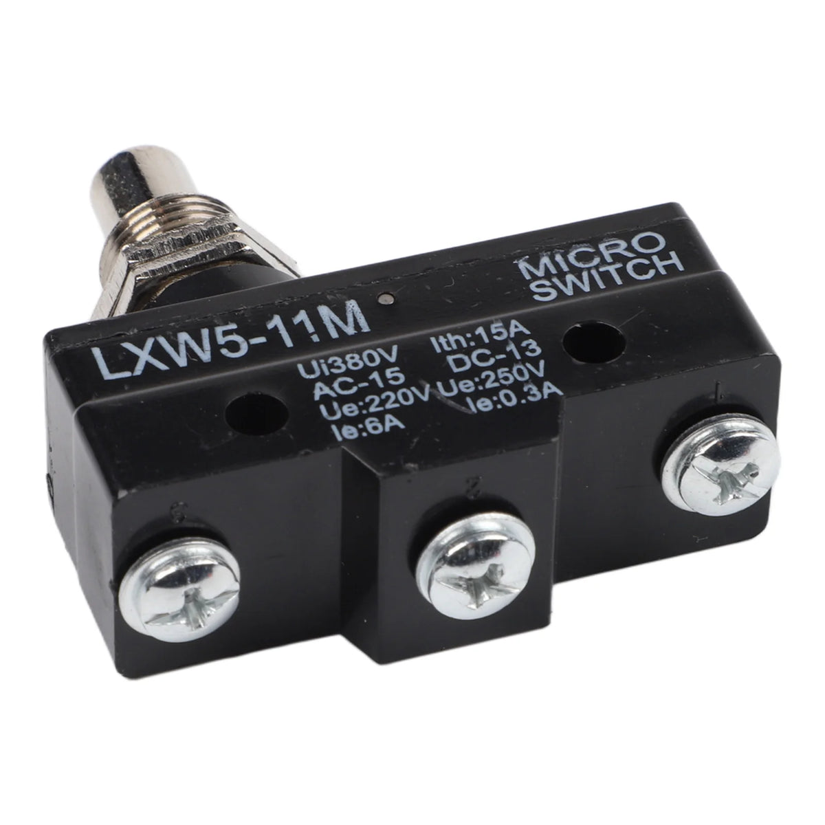 LXW5-11M Limit Switch 10A Push Plunger 1NO 1NC Conatact Congfiguration 3 Screw Terminals 500000 Cycles Actuated Momentary Quake