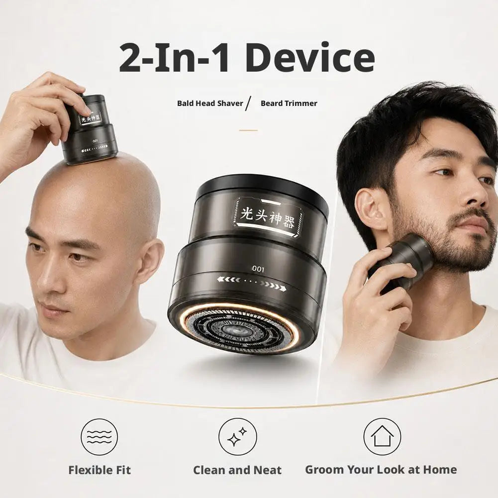 Detachable shaving and styling dual functions Automatic electric shaver rechargeable and portable for trimming beards and hair. Quake