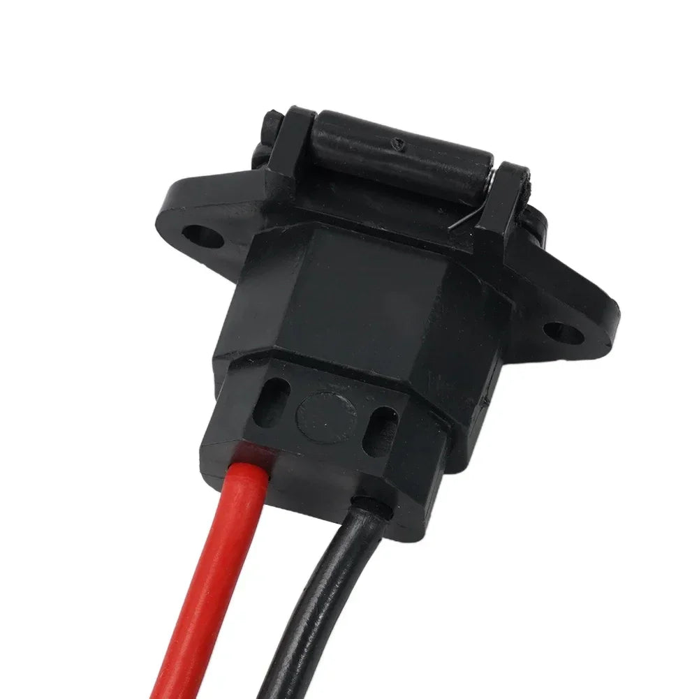 1x E-bike Plug Socket Charger Electric Scooter Vehicle Charging Socket E-bike Car Plug Cable Wire Connector Three Hole Socket Quake