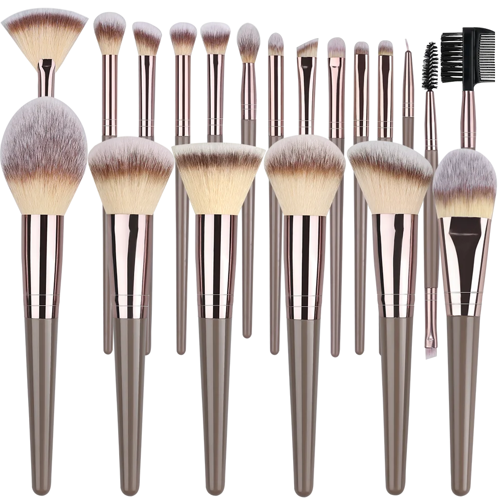 10-20PCS Makeup Brush Set Foundation Concealer Powder Eyeshadow Blush Brush Kabuki Blending Cosmetic Beauty Tool for Face Quake 20BR