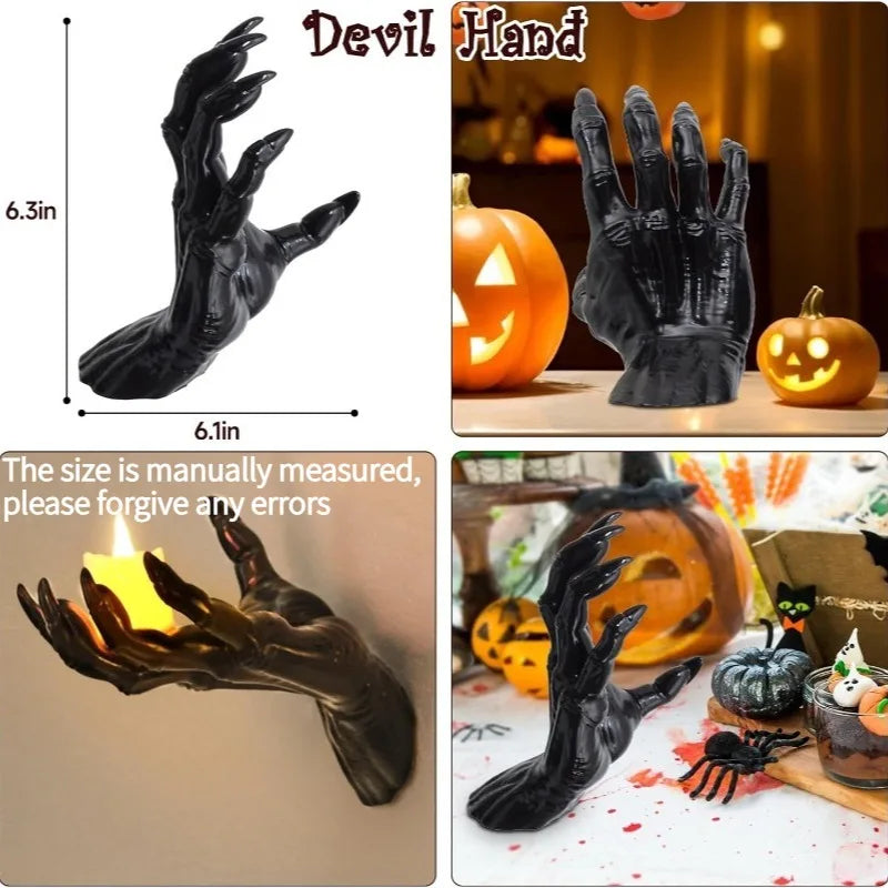Halloween Scary Ghost Hand Prop Devil Fake Hand Desktop Ornament Ghost Festival Party Haunted House Scene Decoration Prop Quake