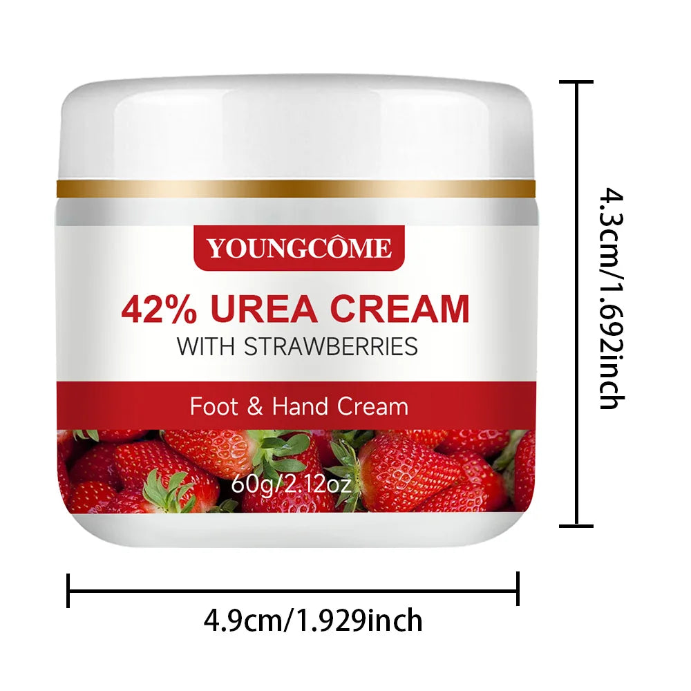 42% urea strawberry hand and foot cream,moisturizes andsmooths your hands and feet,suitable for men and women of all skin types Quake 60G
