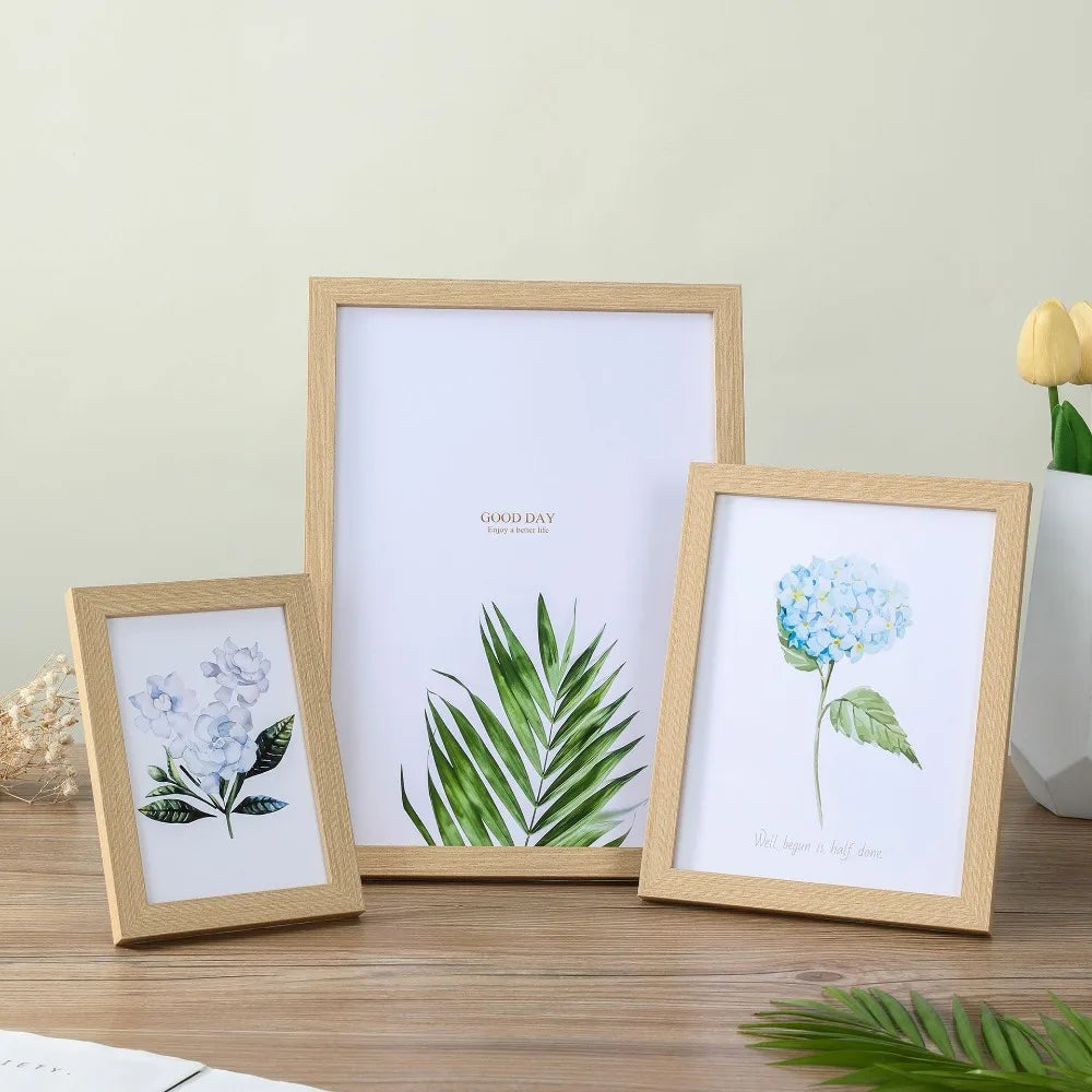 New Wooden Photo Frame Wall Hanging 8inch Picture Frame Stand 10inch 6inch Draw Frame Gift Quake