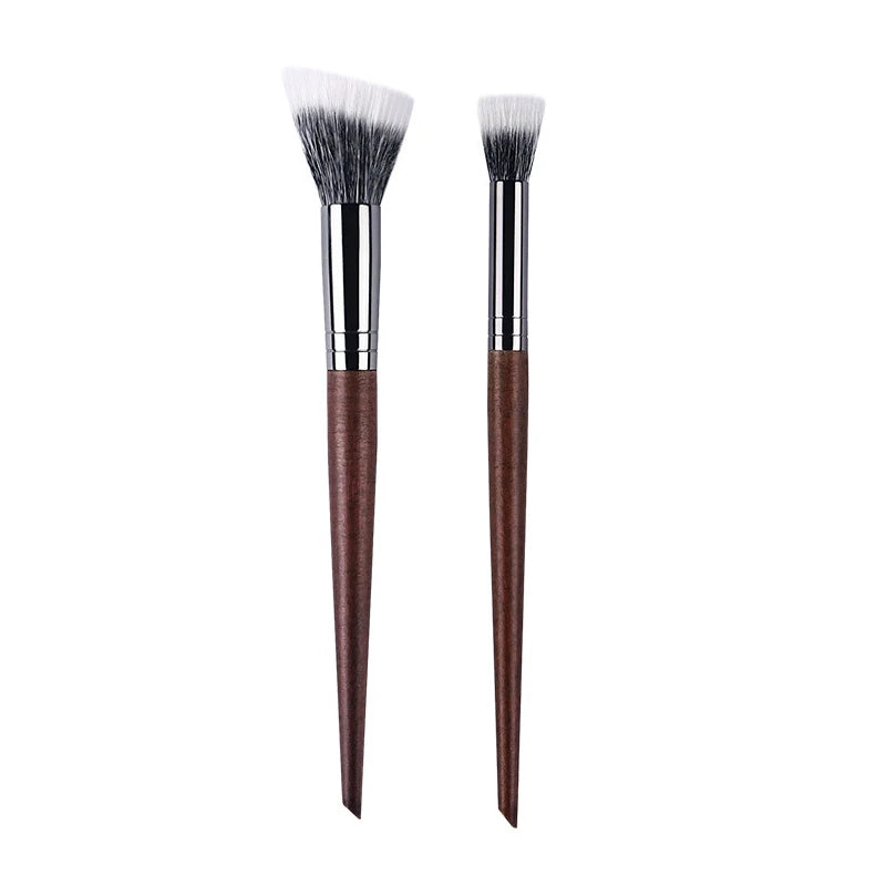 Professional Makeup Brushes Powder contour Setting Multi-Functional Make up Brush Stippling Blush soft Natural wood goat hair Quake Angled small