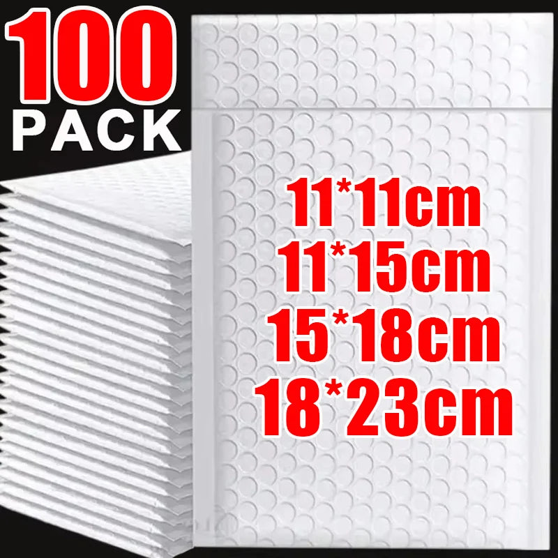 100/10PCS Bubble Envelopes Bag Waterproof Foam Bubble Mailers Shipping Envelope Bags Plastic Self Seal Packaging Organizer Bag Quake