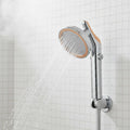 High Pressure Shower Fixture ON/OFF Pause Switch Rotating Shower Fixture Quake White2MHose