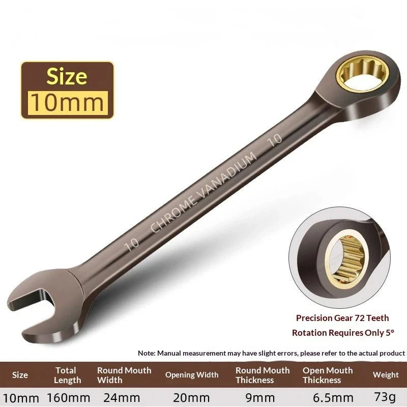 1Pcs Universal Torx Wrench Adjustable Torque 8-22mm Ratchet Spanner for Bicycle Motorcycle Car Repair Tools Mechanical Tool Quake 10mm