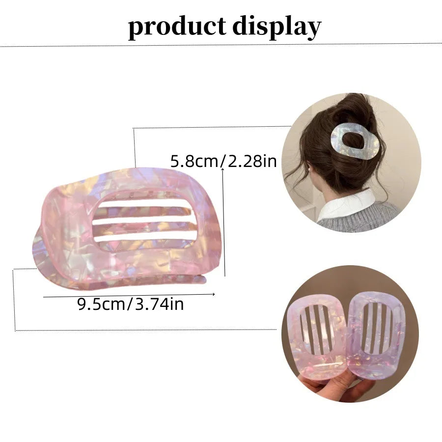 Women Girls Elegant Hair Claw Clips Arc Shaped Geometric Hairgrip Ponytail Clamp Hairpin Headwear Women Hair Accessories New Quake