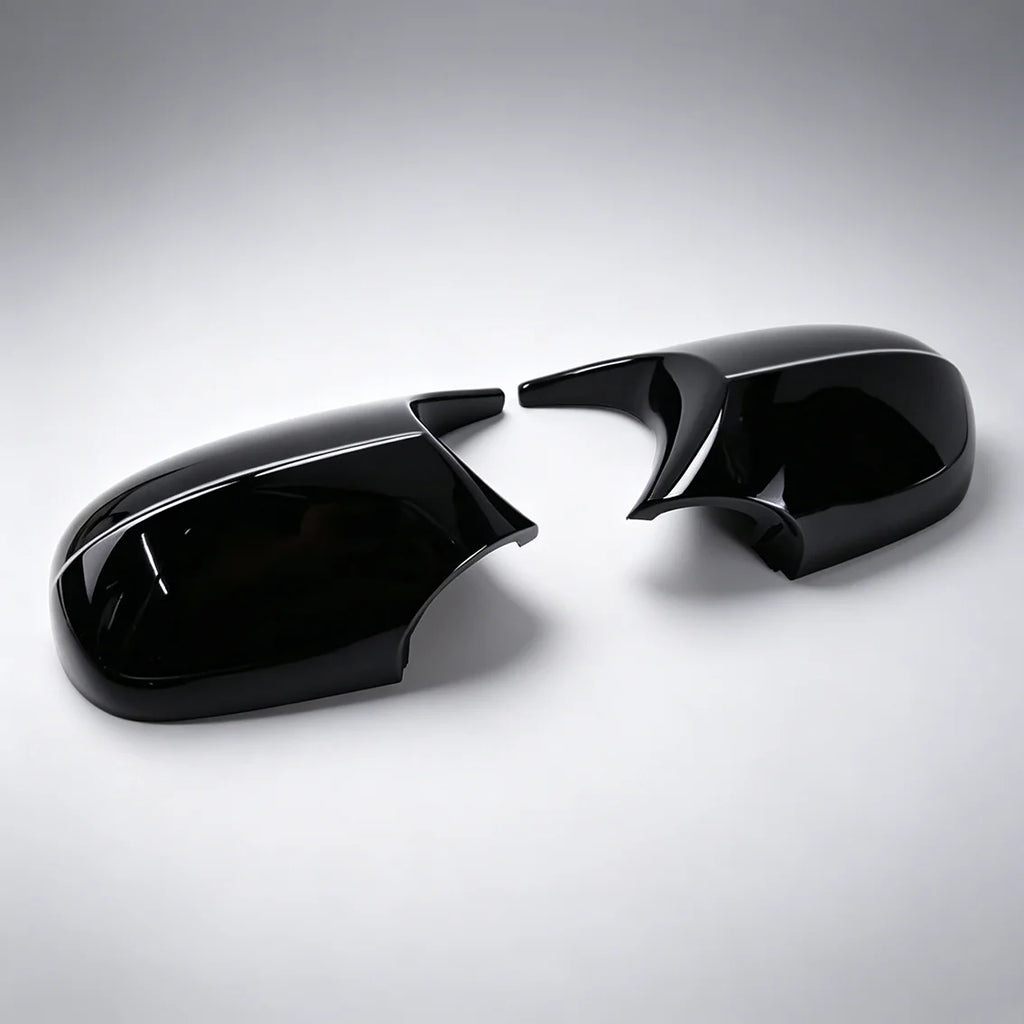 Gloss Black M Look Side Door Mirror Cover Caps Replacement For BMW E90 E91 E92 E93 E81 E82 328i 335i Pair Quake