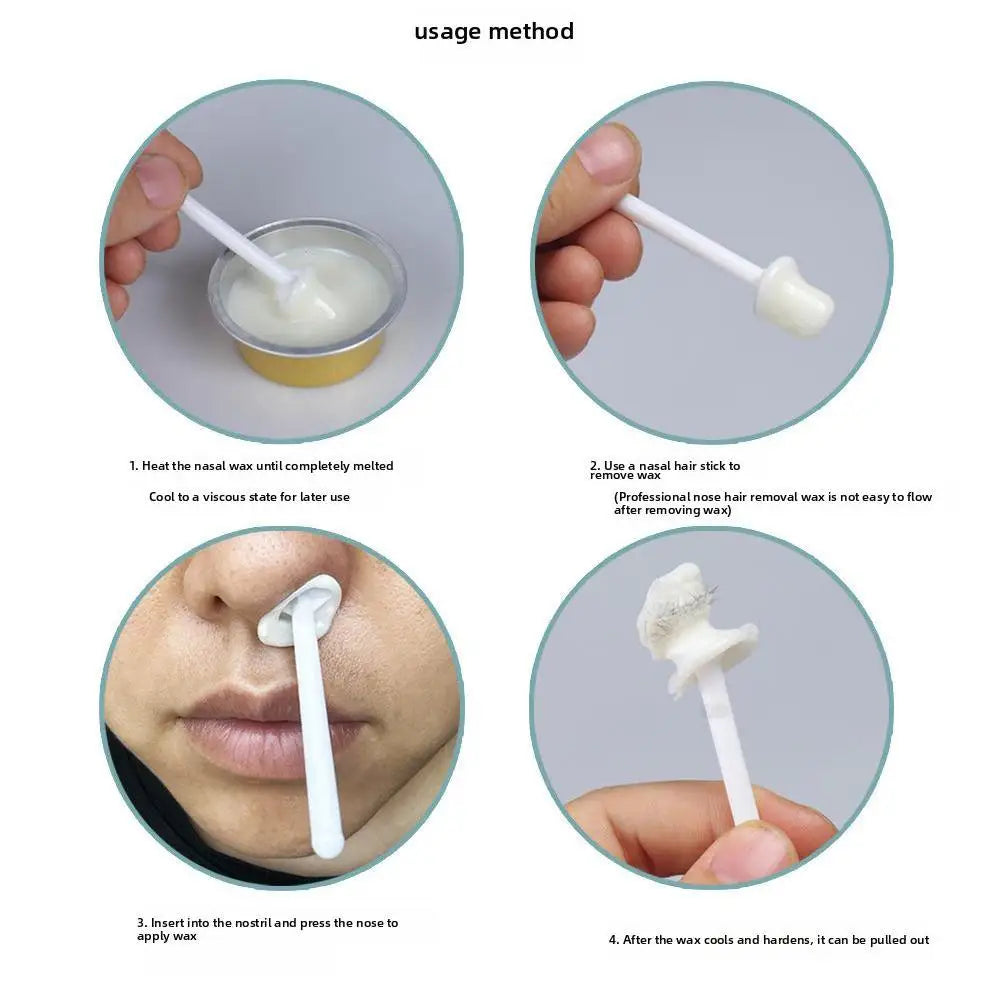 Portable Nose Wax Kit Painless Ear Nose Hair Removal Wax Kit Sticks Nail Wax Cleaning Nose Beauty 25g/50g For Men And Women Quake