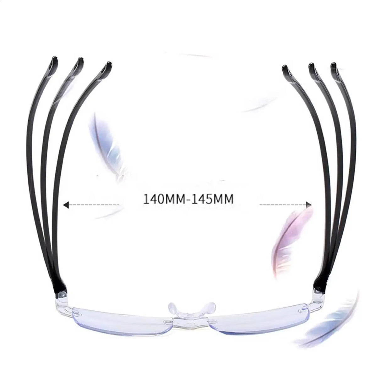 Clarity Blue Glasses Clear Anti-Glare Eyewear Clarity Blue Glasses Auto Focus for Daily Use Computer Work Reading Books Night Quake
