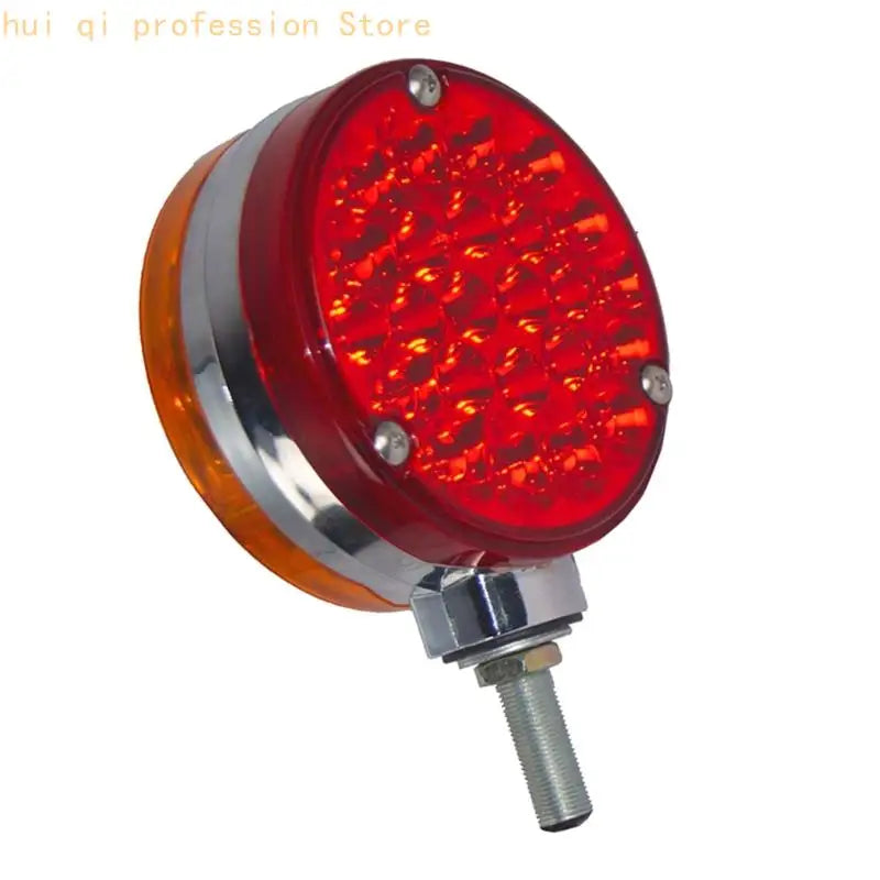 Red Round LED Visibility Fog Light with Two Sided Lens, Mounting Post for Car Motorcycle Bumper Lighting H8WE Quake 1 PCS CN