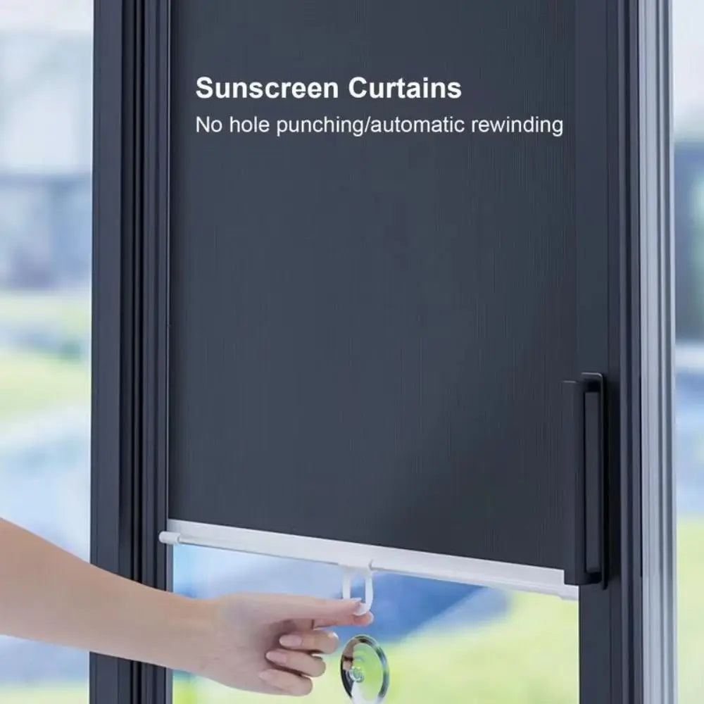 New Retractable Roller Blinds Suction Cup Black Blackout Curtain Portable Car Window Sun Visors Auto Truck Quake