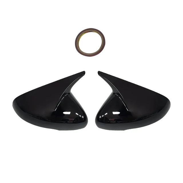 For KIA Stinger 2018-2022 Auto Car Body Side Door Rearview Mirror Cover Sticker Trim ABS Carbon Fiber Style Gloss Black Quake Gloss Black
