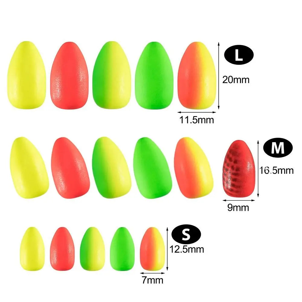 50pcs new Stoppers Rig Rigging Material Foam Floats Ball Beans Bottom Fishing Floats Beads Quake