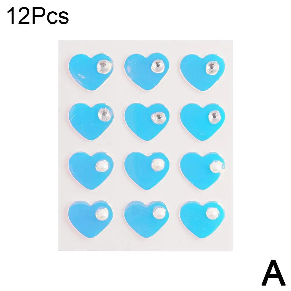Self-adhesive Diamond Pimple Patch Stickers Colourful Heart/flower Stickers Skin Care Pimple Stickers Concealer Acne Dots Patch Quake A CN