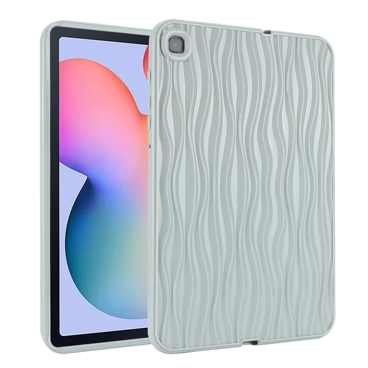 Luxury Tablet Case for Samsung Galaxy TAB A8 A7 S6 LITE Drop Resistant T220 T225 X200 P610 P615 Soft Silicone Quake blue Tab A7 LITE