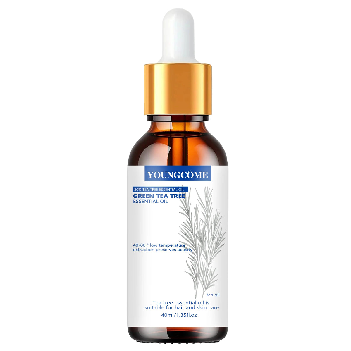 Green Tea Tree Essential Oil Moistunaing Skin Lifting Firm Fade Fine Lines Anti-aging Essence White Brighten Nourish Skin Care Quake 40ml