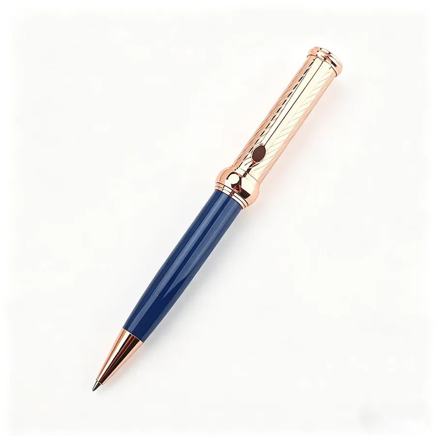 Luxury Metal Ballpoint Pen Spiral Texture Business Signature Pen 0.7mm Black Ink Smooth Writing Office School Stationery Gift Quake