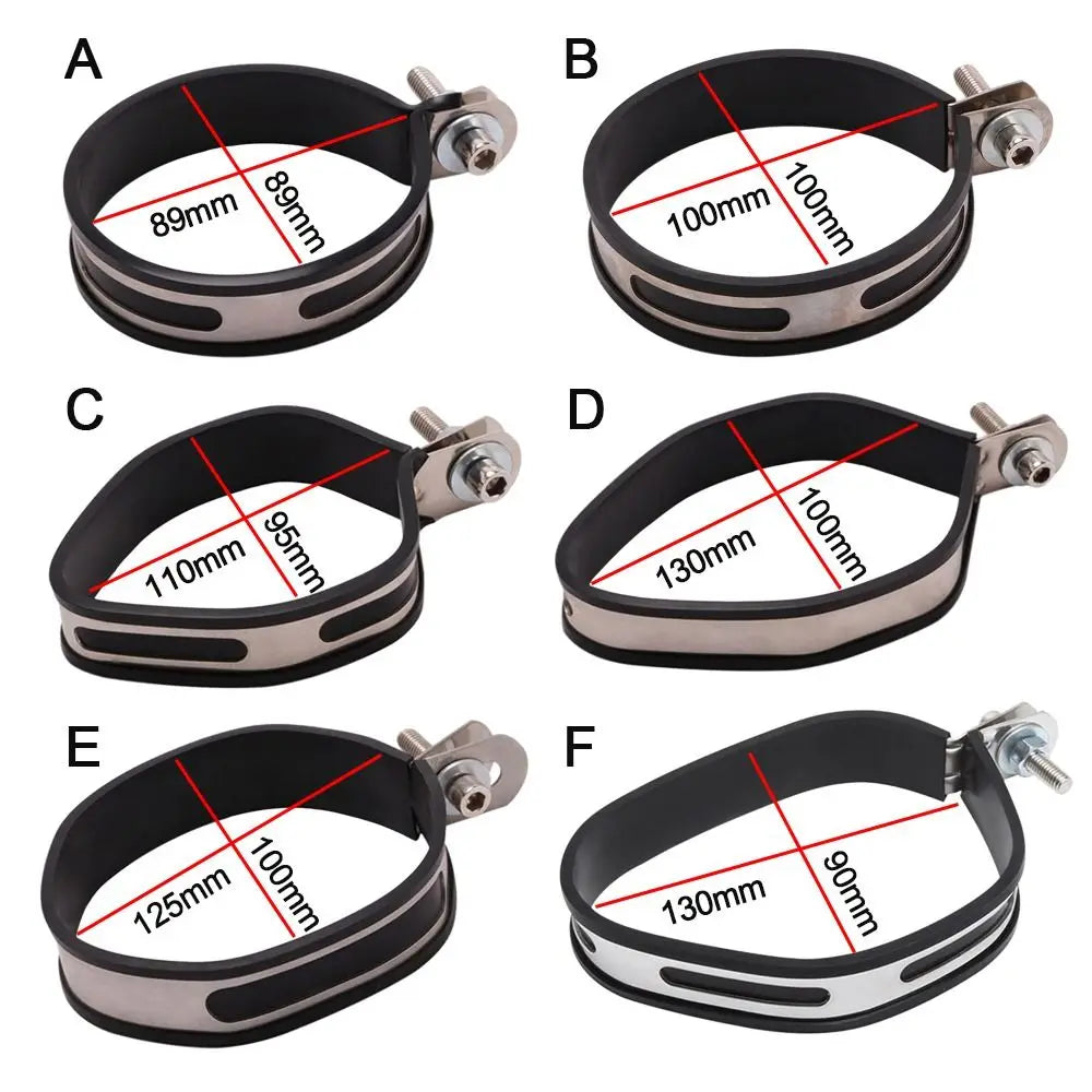 Accessories Tail Muffler Fixture Support Pipe Fixing Bracket Exhaust Clamp Fixed Ring Motorcycle Exhaust Pipe Protector Quake