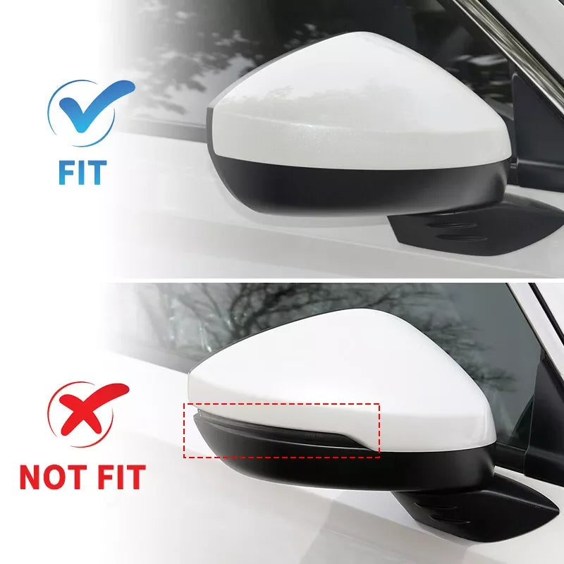White Black Side Door Mirror Cover Caps Replacement For Honda Civic 11th Gen 2022 2023 2024 Sedan Hatchback Pair Quake