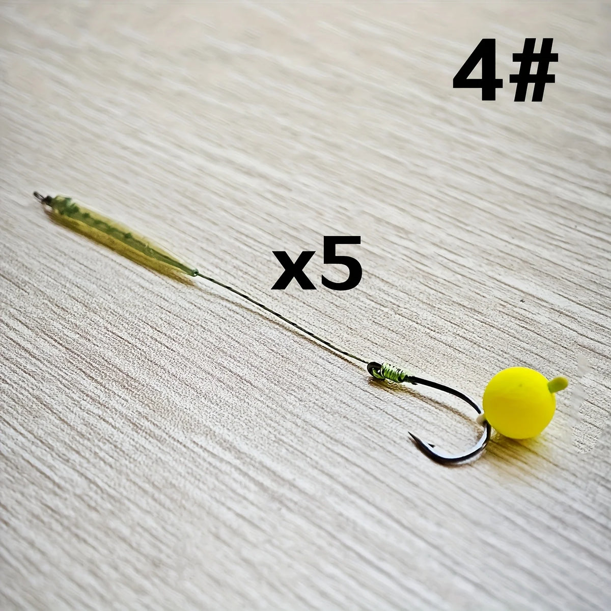 5pcs European Carp Fishing Setup with PVC Floats and Hooks - Ideal for Grass Carp and Bream, Bait Fishing Gear|Minimalist Design Quake 4hao5pcs