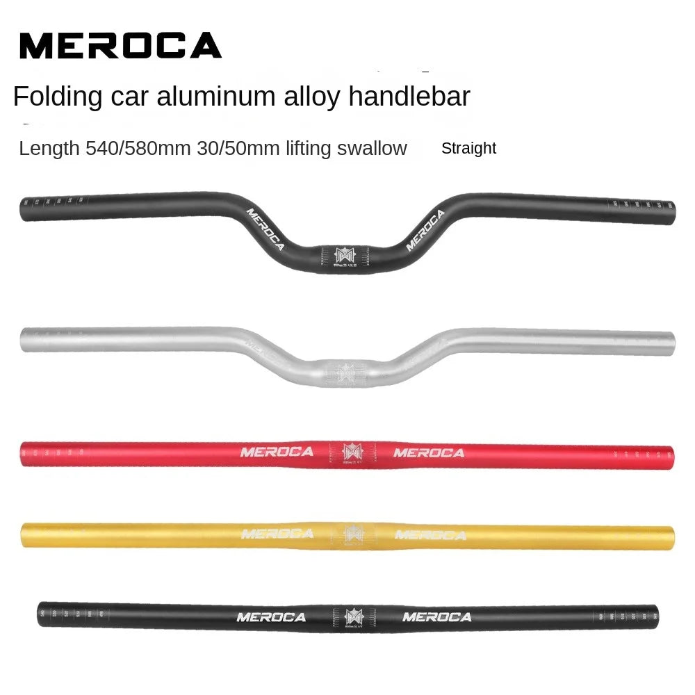 MEROCA Bike Handlebar Straight/Swallow 25.4X540/580mm Bicycle Parts Aluminum Alloy Cycling Accessories for Mountain Bikes Quake