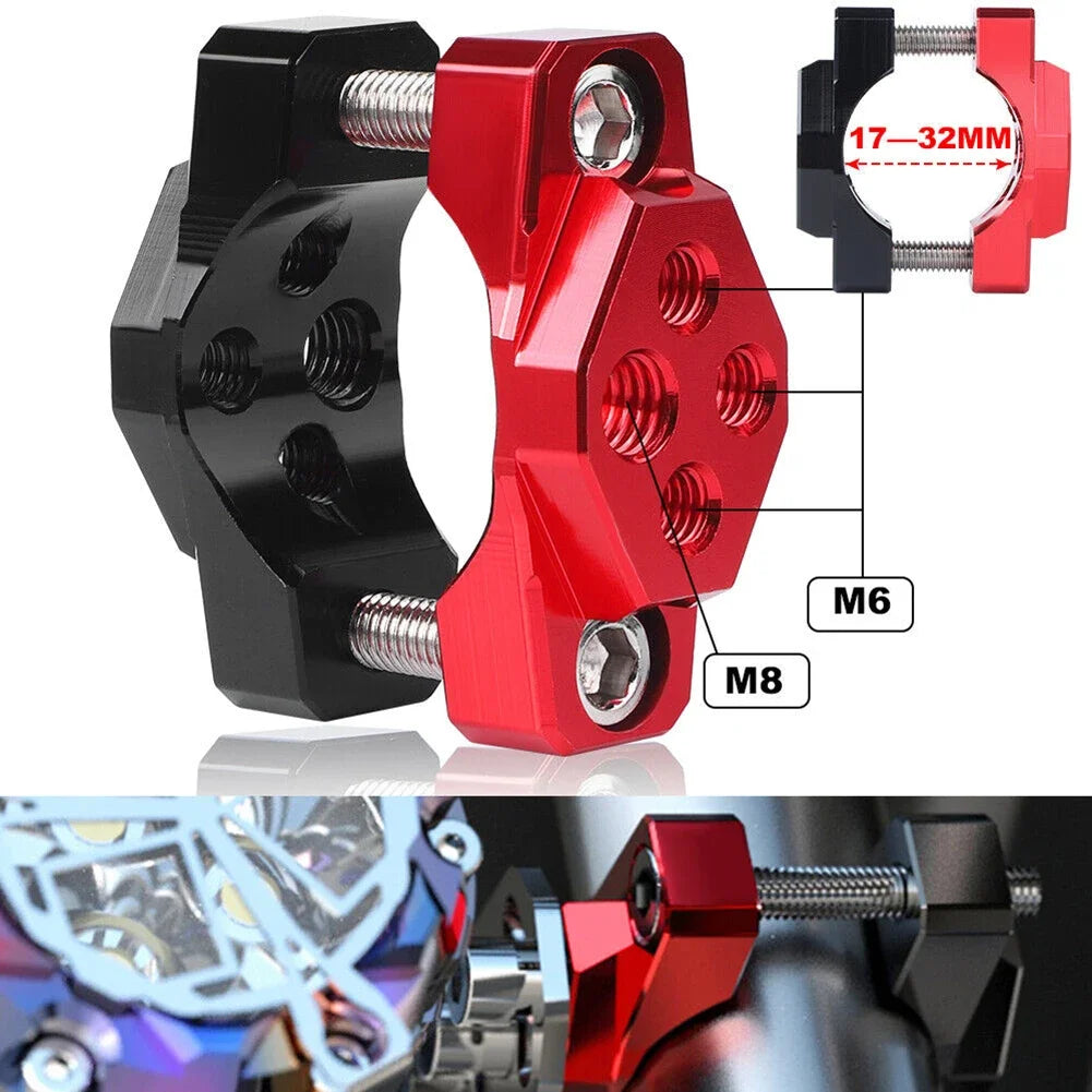 Motorcycle Headlight Spot Light Turn Signals Holder Mount Bracket Fork Clamp Electric Motorcycle Pipe Clamp Mobile Phone Holder Quake