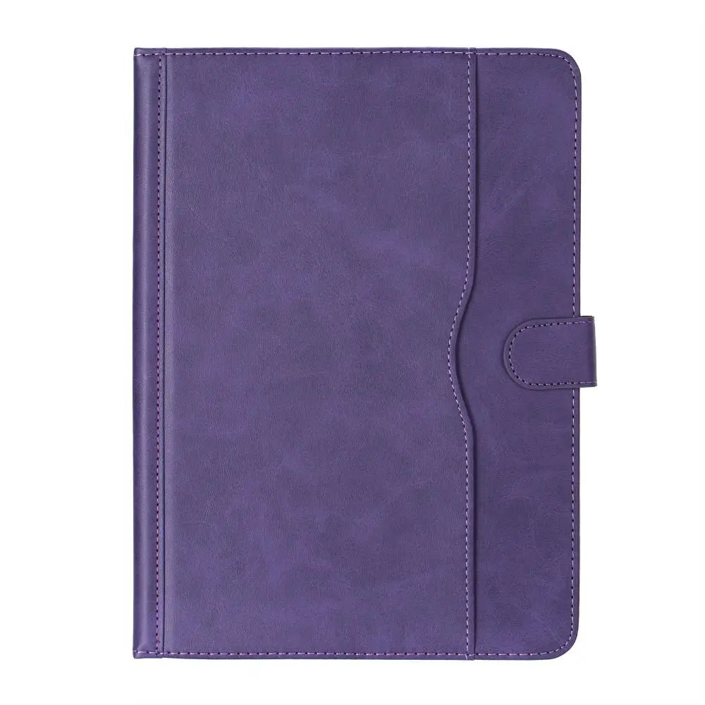 7/8/9/10 inch Universal Tablet Case Shockproof Multi-Angle Viewing Tablet Stand Cover PU Leather for Samsung/Huawei/Xiaomi Quake Purple 7-8 inch