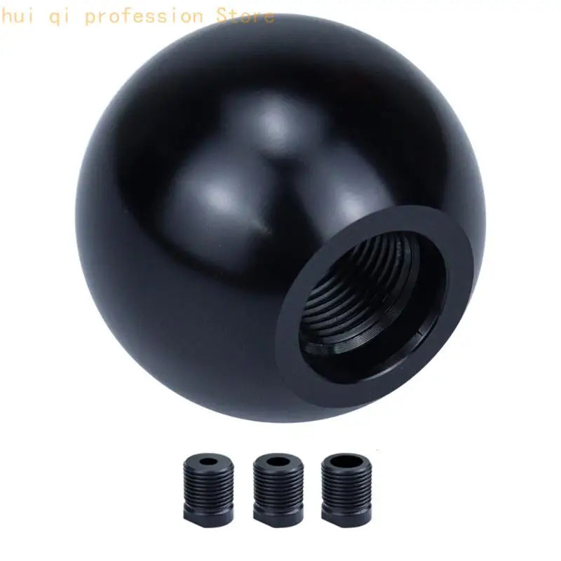 Universal Ball Shifter Knob Anodized Aluminum Ergonomic Design for Enhances Grip Easy Installation on Manual Automatic H8WE Quake Black CN