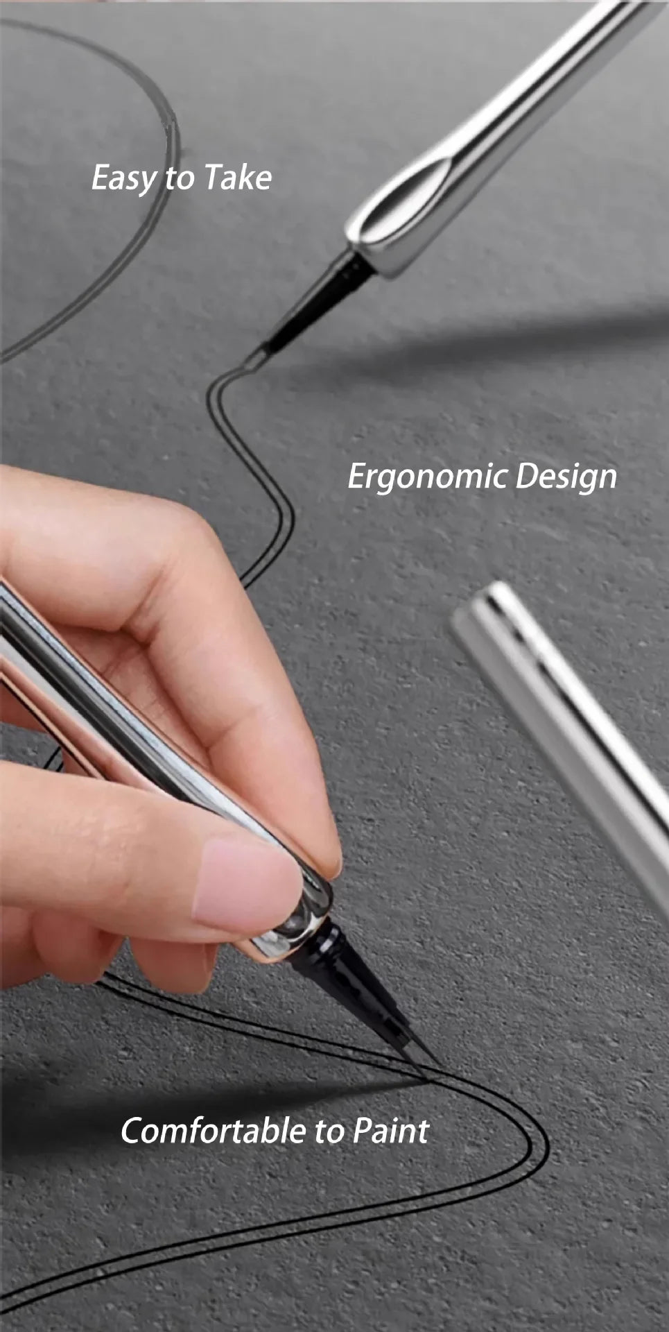 Misiou Beauty Waterproof Tattoo Brow Tint Semi-Permanent Eyebrow Color with Stencils Easy Apply Long-Lasting up to 3 Days Quake