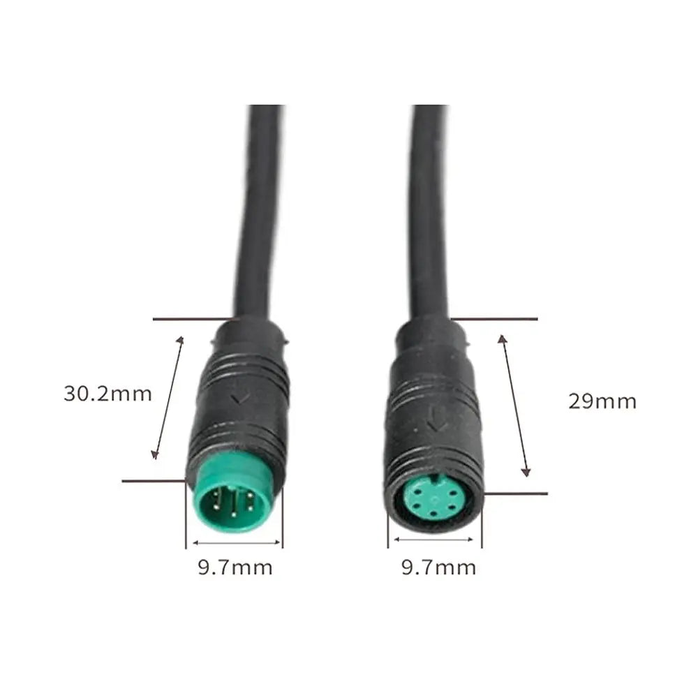 M8 Optional Cable Ebike Accessories Base Connector Waterproof Connector Display Pin 2/3/4/5/6Pin Cable Quake