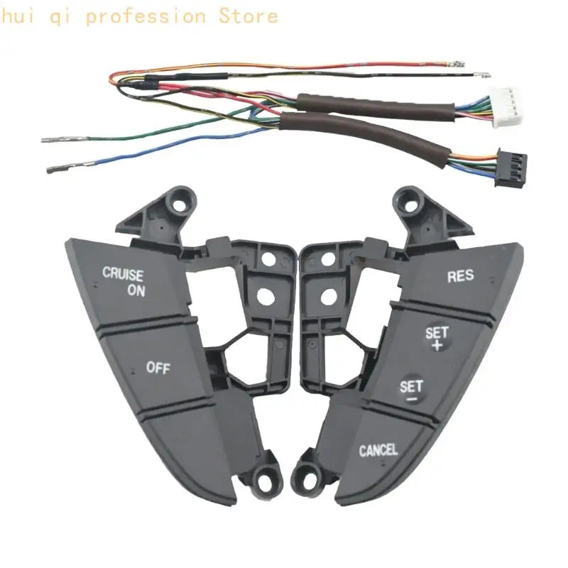 Steering Wheel Button Repair Set with Wiring Leads, Replacement Panels for Worn Interior Access Parts in Selected Vehicles and Quake