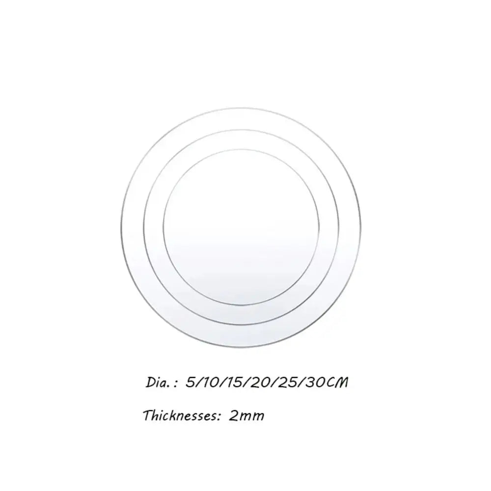 Useful Reusable Cake Disc Acrylic Layered Cake Base Plate Clear Blank Cakes Decorating Tools Cake Quake 25CM
