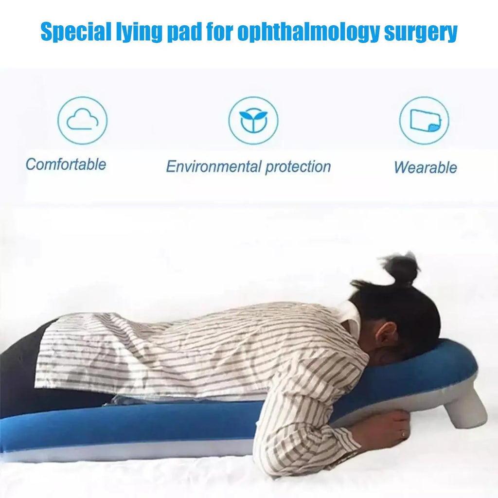 Face Down Pillow After Eye Surgery, Inflatable Retina Lying Pillow Prone Pillow Face Down Sleep Vitrectomy Macular Hole Recovery Quake