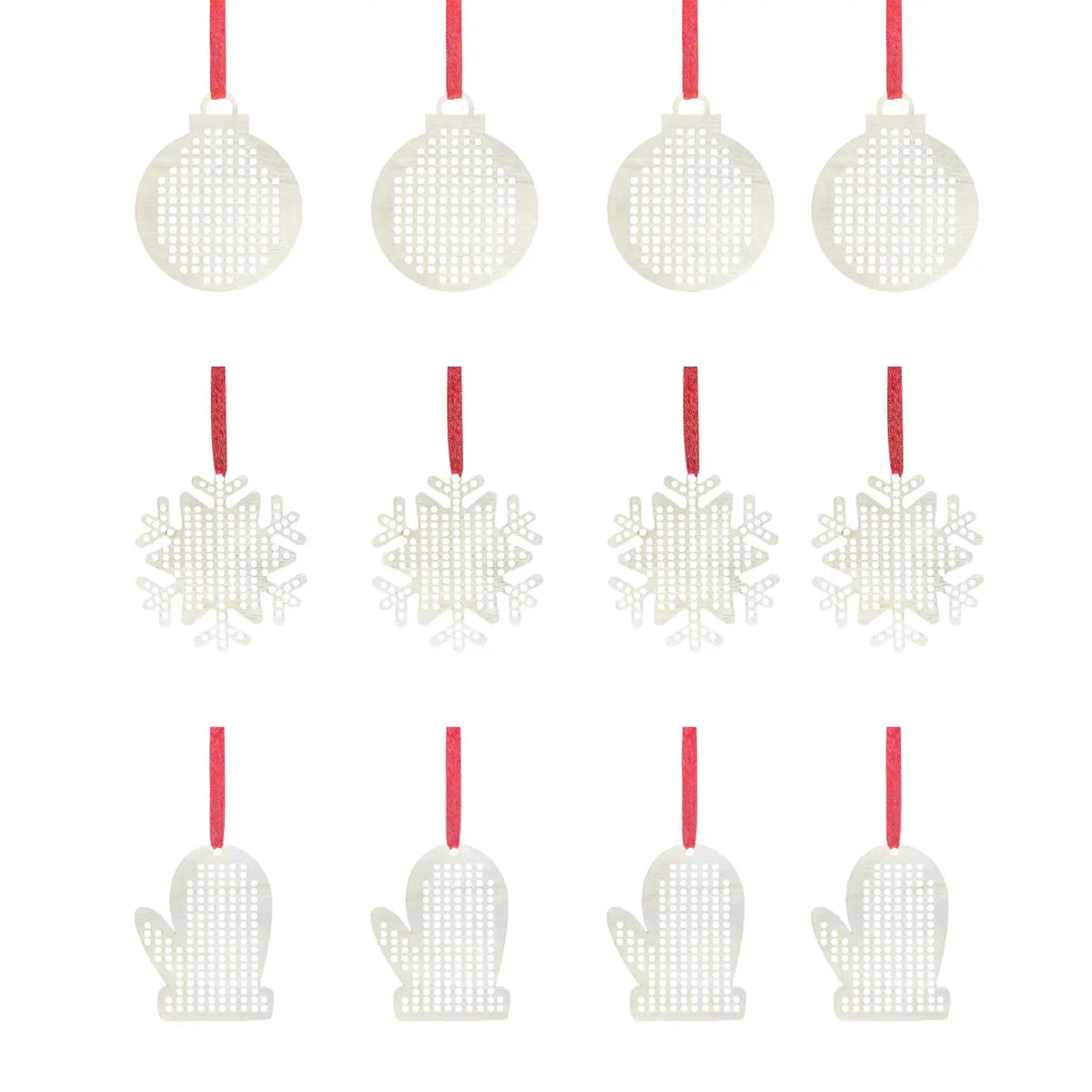 Wooden Cross Stitch Kits for Kids - Festive DIY Christmas Ornaments Set Quake