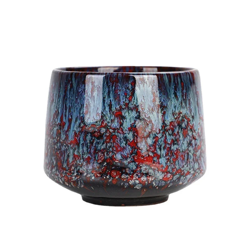 Small ceramic coffee cup, office and home latte art cup, personal hand warmer water cup Quake