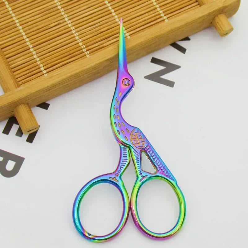 Nose Hair Scissors Round Head Type BeautyScissors For Eyebrows Stainless Steel Stork Nose Hair Beard Ear Hair Eyebrow Scissors Quake M62 Colour